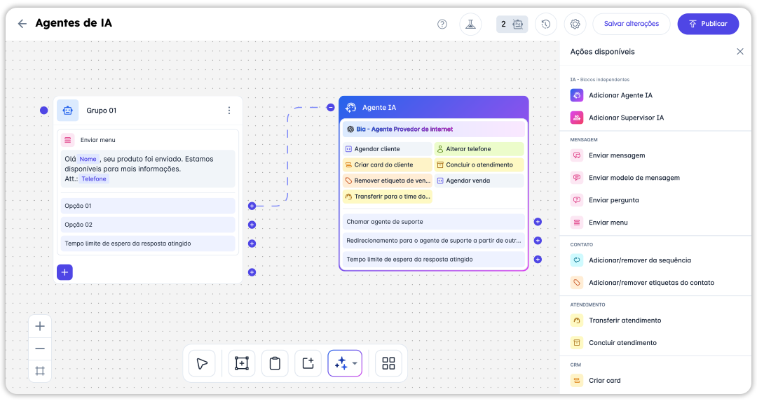 chatbot com agentes